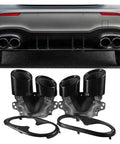Mercedes-Benz W177 A35 AMG 2020+ Exhaust Tips Kit Four-Exit Turbo Muffler Tail Pipes Black Stainless Steel With Protective Coating
