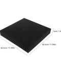 High Density Foam Inserts For Packaging And Tool Boxes That Stand Up To Deformation, 30.5cm x 30.5cm x 5cm black foam