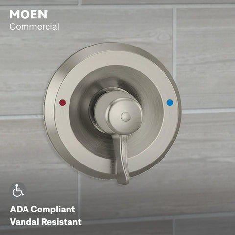 Commercial Grade PosiTemp Shower System With Handheld Delivering Smooth Temperature Sync And Straight Reliable Warmth Finished In Premium Brushed Nickel For A Total Bathroom Glow Up