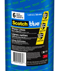 Sharp Lines Multi Surface Painter Tape For Pro Grade Clean Edges On Walls Trim Tile And Glass One Point Four One Inch By Sixty Yard Six Roll Pack Blue Edge Lock Technology Easy Twenty One Day Removal Indoor And Outdoor Use packaging