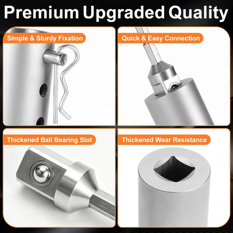Top Shelf Trailer Jack Drill Adapter Fits One Inch Shaft With Half Socket Bit For Rv Camper Boat Dump Utility Trailers Cordless Crank Saver No Sweat Fast Jack Lifting Setup detailed components with sturdy fixation and wear resistance.