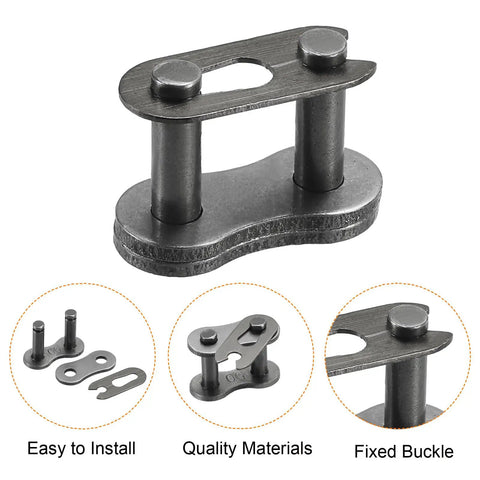 Free master link for Number 50 Roller Chain 57 Links Three Feet Long Five Eighth Inch Pitch Carbon Steel Chain for Excavators and Tractors.