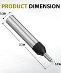 Pro Grade Adjustable Spring Loaded Tap Guide For Precise Tap Alignment And Square Start, 1/2 inch shank, product dimensions shown.