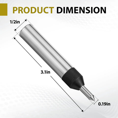 Pro Grade Adjustable Spring Loaded Tap Guide For Precise Tap Alignment And Square Start, 1/2 inch shank, product dimensions shown.
