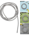 Rock Solid Stainless Steel Electrical Wire Conduit Flexible Corrugated Cable Sleeve Cover on a workshop table.