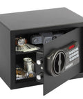 Heavy Duty Cabinet Safe Box With Lock Black Compact Home Safe For Cash And Valuables Small Safe For Home Security open with cash