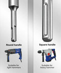 Round and square handle drill bits for Heavy-Duty 6 Inch Concrete Hole Saw Kit With Tungsten Steel Wall Cutter Drill Bit Set.