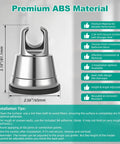 Chrome finish 2 Pack Vacuum Suction Cup Shower Head Mount With Height Adjustable Holder, 3.19 inches, labeled features