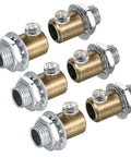 Bronze Metal Cable Gland M10 Locking Screw For Wiring And Pendant Lights Built To Grip And Prevent Slippage Heavy Duty Cable Grips For Hanging Ceilings And Lamps 6 Pack, six brass fittings