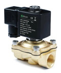 Half Inch Brass Solenoid Valve, 110V To 120V AC, Normally Closed, 10 Bar, Half Inch NPT Thread, Electric Valve For Water Air Diesel