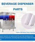 2 Pack Spray Tube Replacement For 9L Beverage Dispensers 2914 Spare Part Durable Build Easy Install Back Up Kit For Commercial Coffee And Beverage Machines close-up