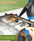 Easy Clean Handheld Steam Cleaner For Home And Car 275F High Temp Fast Heat Multi Surface Steamer on stove