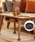 1.5 Inch Round Rubber Furniture Caster Cups 4 Pack Dark Brown Floor Protectors under table legs
