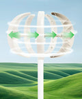 Vertical Axis Wind Turbine Generator Kit For Kickin Off Grid Power 12 To 24V 600W Lantern Style 5 Blade Turbine in action