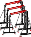 Heavy Duty 3 Ton Gantry Crane Hoist 6600 Lbs No Sweat Lifting Rig With Smooth Upgraded Trolley Adjustable Height, portable shop crane.