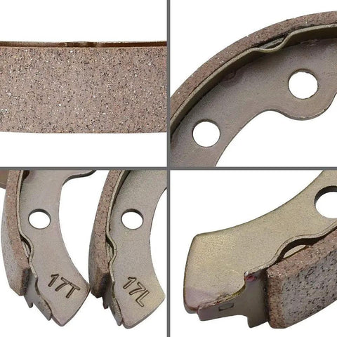 Heavy Duty Golf Cart Brake Shoes Kit For Club Car DS And Precedent Featuring Top Shelf Grip For Easy Install With Zero Stress to see detailed brake shoe design.