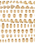 Brass pipe fittings kit, 96-piece, includes NPT adapters, elbows, tees, and couplings