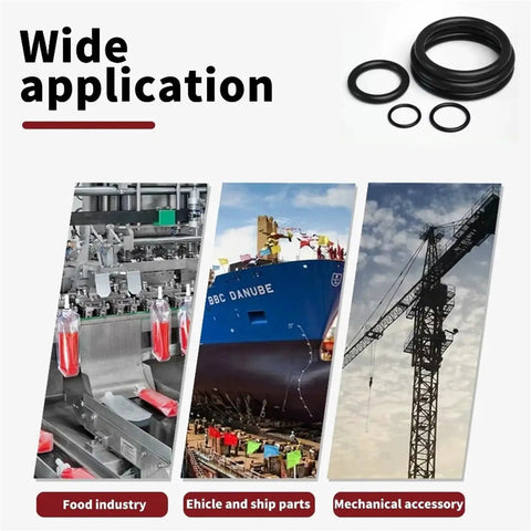 Wide application of Two Box O Ring Set With 510 Pieces Total 18 Size Metric NBR Rubber Gasket Sealing Kit shown in various industries.