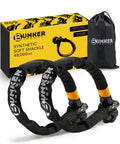 Heavy Duty Synthetic Soft Shackle Rope Half Inch By Twenty Three Inch With 49,000 Pounds Breaking Strength For Winch Towing Recovery Off Road Ready 4x4 Vehicles SUVs ATVs UTVs with packaging and storage bag