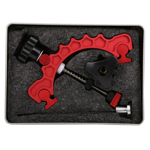Heavy Duty Aluminum T Track Clamp For Woodworking in packaging, quick acting hold down with adjustable T slot, pivot points, press rod