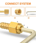 Brass Pipe Plug Set 25 Pieces Pro Grade Internal Hex Thread NPT Fittings showing connection system close-up