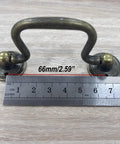 Antique Bronze Bail Pull Handles 10Pcs Cabinet Pulls For Wardrobe Dresser Cupboard And Drawer Decor Knobs with 2.59 inch spacing