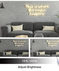 This Is Where The Magic Happens Neon Sign For Wall Decor Home Office Gym Weddings Parties Bar Pub Club Gift For Birthday