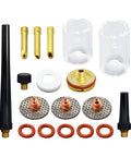 Pro-Grade TIG Welding Torch Spare Parts Kit With Wedge Collet Bodies Quartz Nozzles And Clear Glass Cups For SR WP 9 20 Series