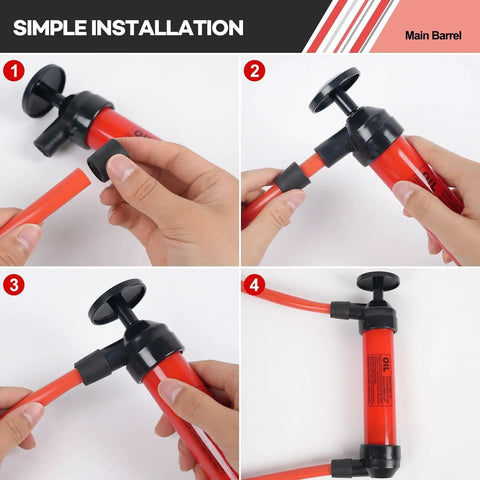 Simple installation steps for All Purpose Siphon Pump Fluid Transfer Kit With Easy Pour And Quick Fuel Move No Mess No Spill