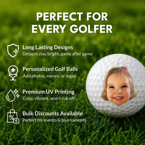 Personalized Golf Balls With Faces For Men Dad Husband Grandfather And Father In Laws Upload Your Photo Or Logo On Both Sides