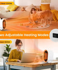 Indoor Space Heater With Dual 1200W And 800W Modes Portable Desk Heater For Office Or Home Ceramic PTC Heating Delivers Quick Heat