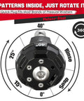 6 In 1 Pressure Washer Nozzle Tips With Quick Change displaying 0, 15, 25, 40 degree, Soap, Rinse modes, 1/4 inch connector