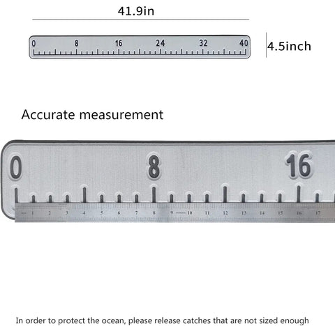 Product image of 40 Inch EVA Foam Fish Ruler With Self Adhesive Backing For Boats And Kayaks, featuring large readable numbers and ruler scale.