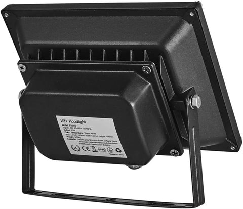 JUDYSSY Led Flood Lights 20W, 3000K Warm White Led Floodlight Outside, 1500-18, 2 Pack, back view showing adjustable bracket.