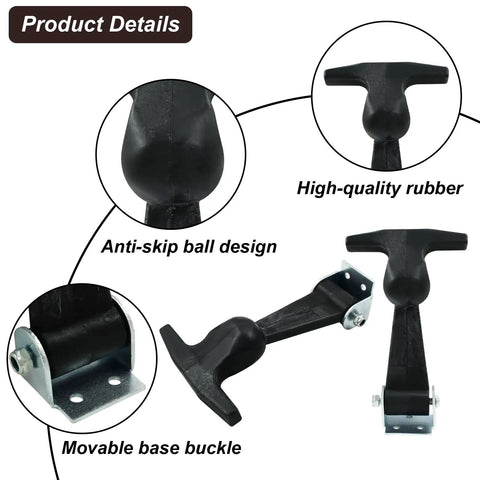 2 Pack Heavy Duty Black Rubber Flex Hood Catches With T Handle Draw Latches Solid Auto Bumper Stoppers That Slam Quiet And Hold Dead Nuts Securely For Trucks And Cars