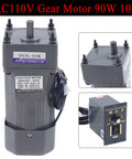 Geared 110V 90W AC Motor with Variable Speed Controller, single-phase, low noise, high torque gear motor with governor