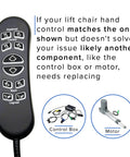 Ten Button Five Pin Replacement Hand Control For MM3702 Lift Chair Power Recliner Remote Controller No Fuss Upgrade Replacement For MM3702 Dual Motor Lift Chair Easy Install Durable 10 Button Hand Controller For Home Comfort, black remote