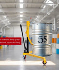 Heavy Duty 55 Gallon Drum Cart With Built In Hydraulic Lift 550 Lb Load Poly On Steel Braked Wheels Upgraded Oil Drum Dolly Trolley For Easy Drum Moving with 55-gallon steel drum