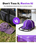 Hat Washer Cage For Washing Machines And Dishwashers, Baseball Cap Cleaner Rack comparison with clean and dirty hat