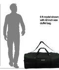 Heavy Duty 110L 30 Inch Duffel Bag For Cargo Gear Made From Water Resistant Polyester With End Handles, black travel tote.