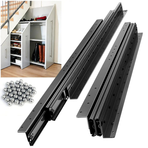 Beefy Undermount Drawer Slides 260 Lb Load Capacity 16 Inch 1 Pair Full Extension Ball Bearing Concealed Bottom Mount Rails