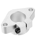 Set Of 4 SHF25 Aluminum Linear Rail Shaft Supports For 25mm Shaft, Rhombus Clamp Mounts With Wrenches, 7mm Holes, Built For CNC Machines, 3D Printers, And Automation Gear, Silver Tone close-up