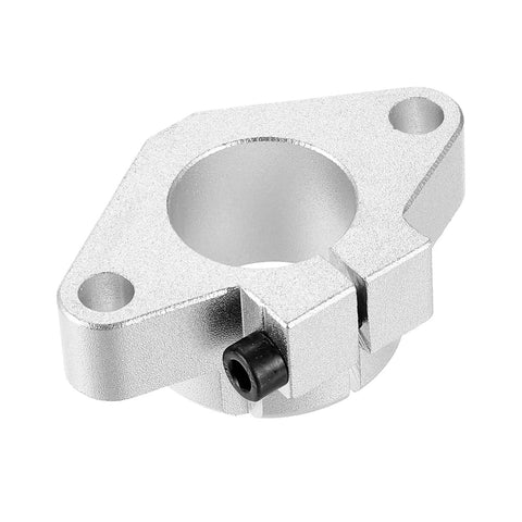 Set Of 4 SHF25 Aluminum Linear Rail Shaft Supports For 25mm Shaft, Rhombus Clamp Mounts With Wrenches, 7mm Holes, Built For CNC Machines, 3D Printers, And Automation Gear, Silver Tone close-up