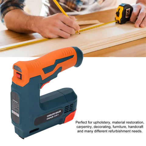 Shop Grade Cordless Brad Nailer Wireless Nail Gun With USB Charging, compact design for carpentry and upholstery work.