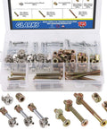 125-Piece 3-In-One Furniture Hardware Kit With Hex Socket Cap Screws Barrel Nuts Cam Fittings Dowels Hex Insert Nuts And Eccentric Wheels