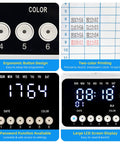 Foolproof Plug And Play Time Clock With Secure Passcode Lock For Small Business Featuring user-friendly buttons and two-color printing.
