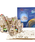 3D Wooden Roller Coaster Puzzle With Hands On Motorized Marble Run Kit Featuring Gears And Tracks, Laser Cut Wood Construction For STEM Learning, Ages Fourteen And Up, Ready To Assemble And Play