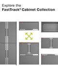 Heavy Duty Steel Garage Storage Cabinet System With Customizable Modular Two Door Design Locks Together For Easy Home Organization 150 Pound Capacity Built In Side Channels Lifetime Warranty