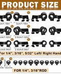 24 Piece Linkage Clip Set Universal Fit For Vintage Cars Trucks Wagons Sedans With Assorted Sizes And Styles To Cover A Wide Range Of Linkage Systems And Make Restoration Projects Easier For DIY Hot Rods And Classic Cars. Black iron linkage clips in 1/4 and 3/16 rod sizes