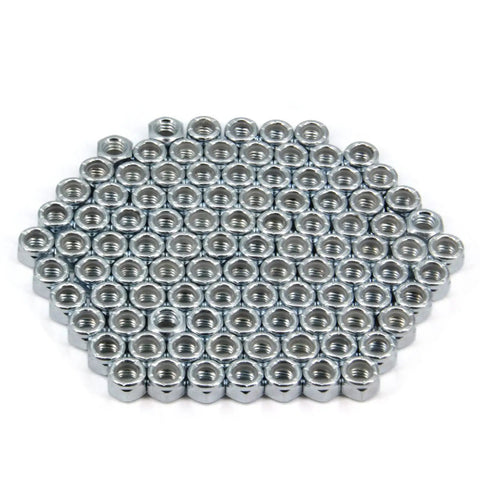 5 16 Inch 18 Thread Nylon Insert Lock Nuts Nylock Self Locking Nuts Carbon Steel White Zinc Plated Silver
